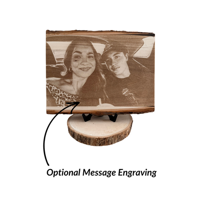 Custom Couple’s Gift Plaque | Laser Engraved Wood Keepsake | Live Edge Basswood